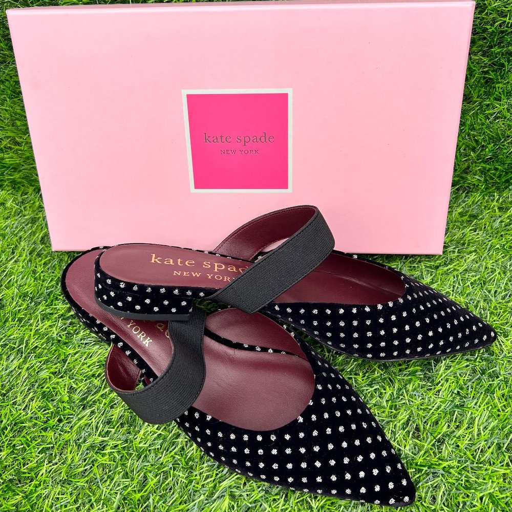 Kate Spade New York Black/Glitter Marielle Mules